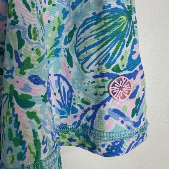 Lilly Pulitzer Aila Skort UPF 50+ Surf Blue Soleil It On Me Blue Aqua Pink XS - Picture 2 of 8